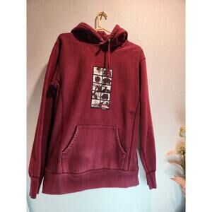 Supreme Burgundy Graphic Hoodie PTP 24 Men’s Made in Canada Rare‎ Design Sumo